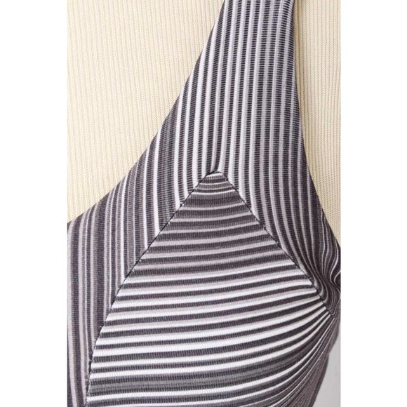 TEHAMA Gray Striped Empire Waist Athletic Golf Tennis Dress Womens Size Small - Picture 4 of 5